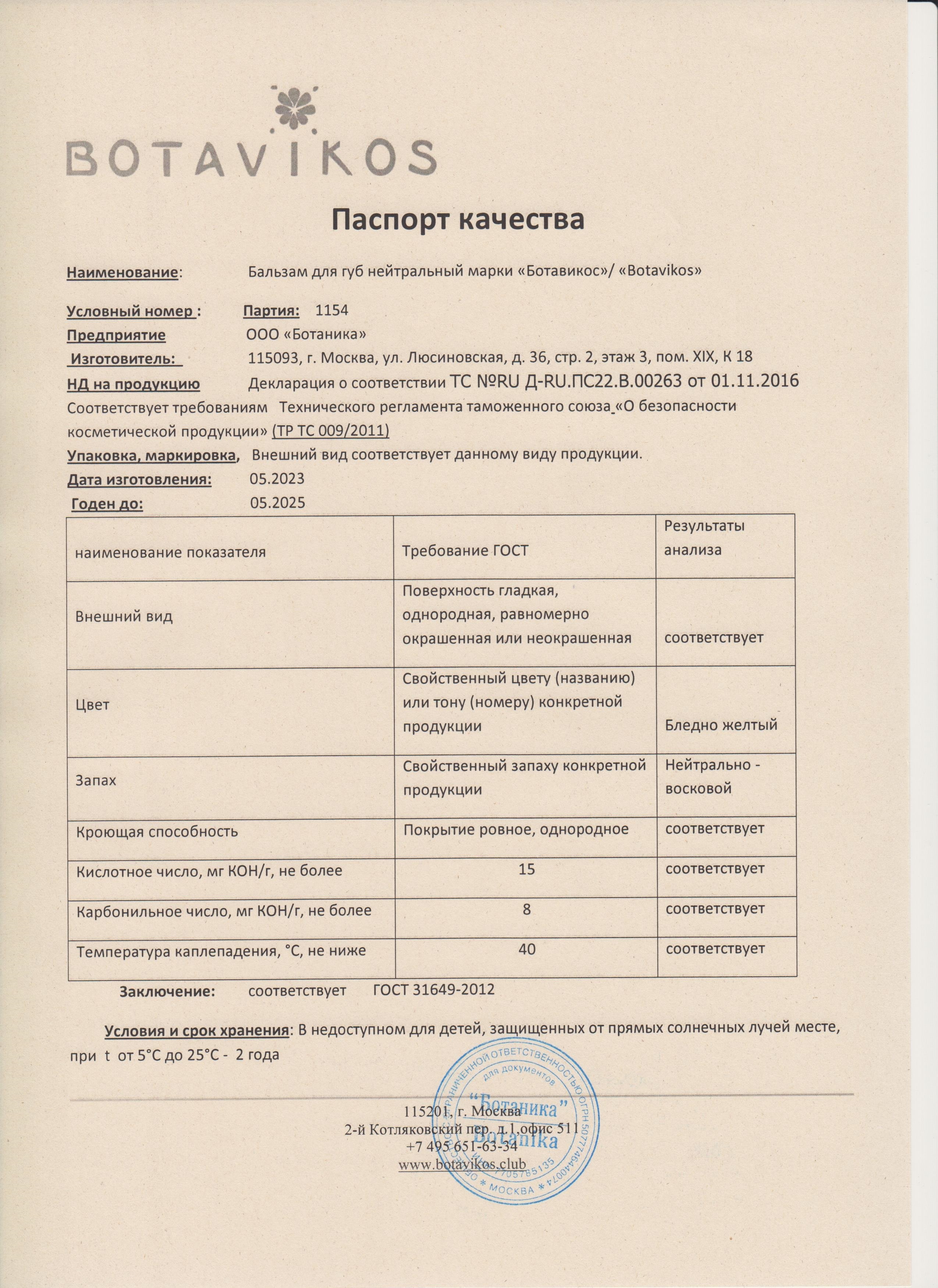 Паспорт №052023